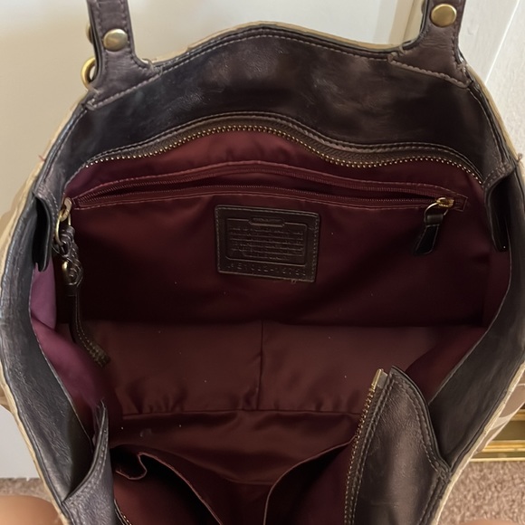 Coach logo canvas shoulder bag - Picture 3 of 4